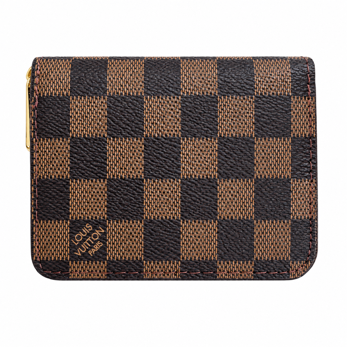LOUIS VUITTON ZIP COIN PURSE DAMIER - BROWN