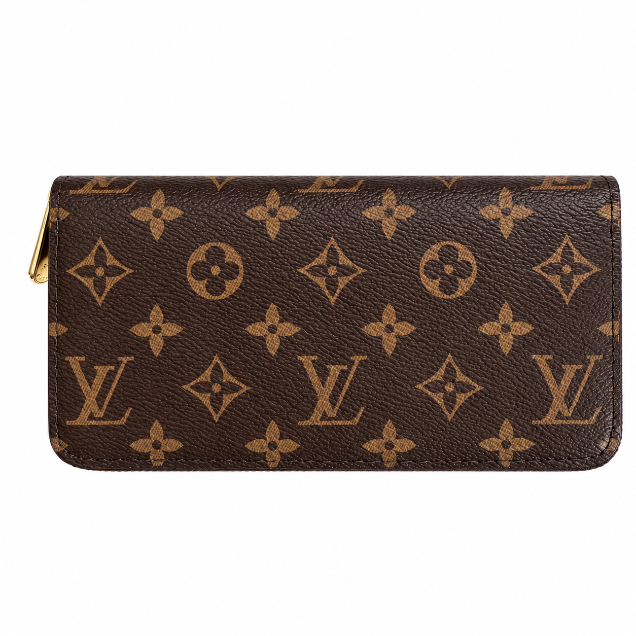 LOUIS VUITTON ZIP MONOGRAM WALLET - BROWN
