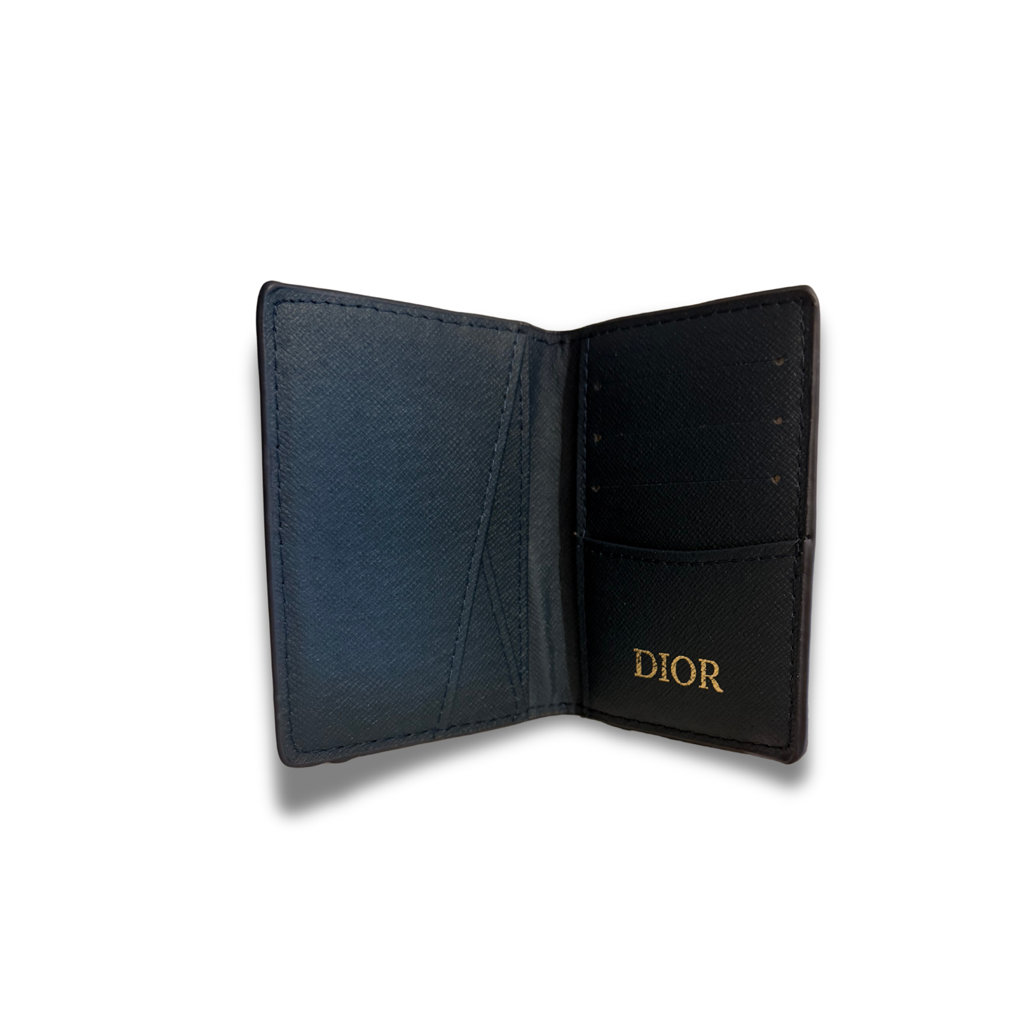 DIOR CANVAS FLIP CARD HOLDER - BLUE
