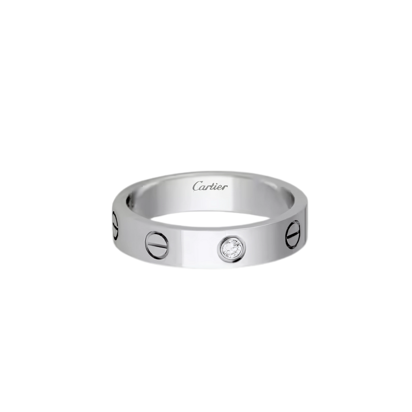 CARTIER LOVE RING - WHITE GOLD/DIAMANTE