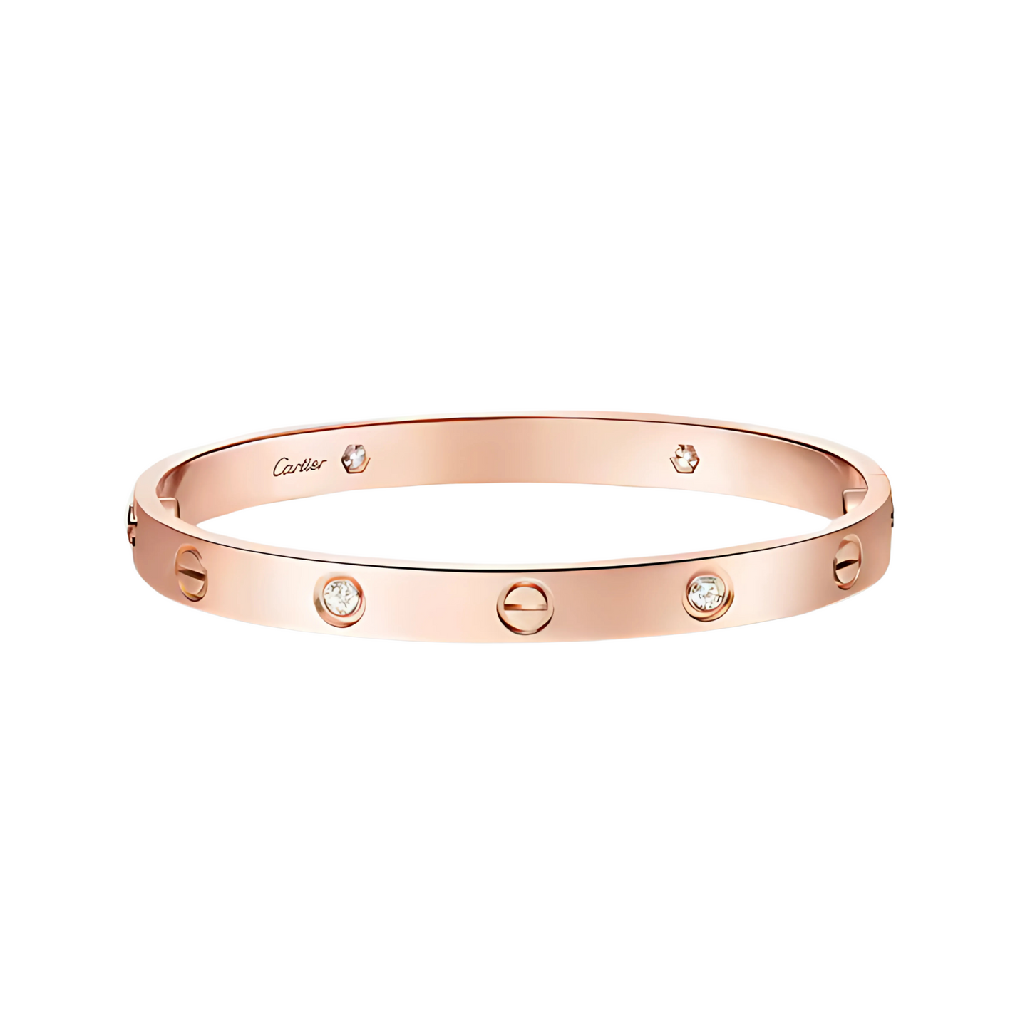 CARTIER LOVE CLASSIC BRACELET - ROSE GOLD/DIAMANTE