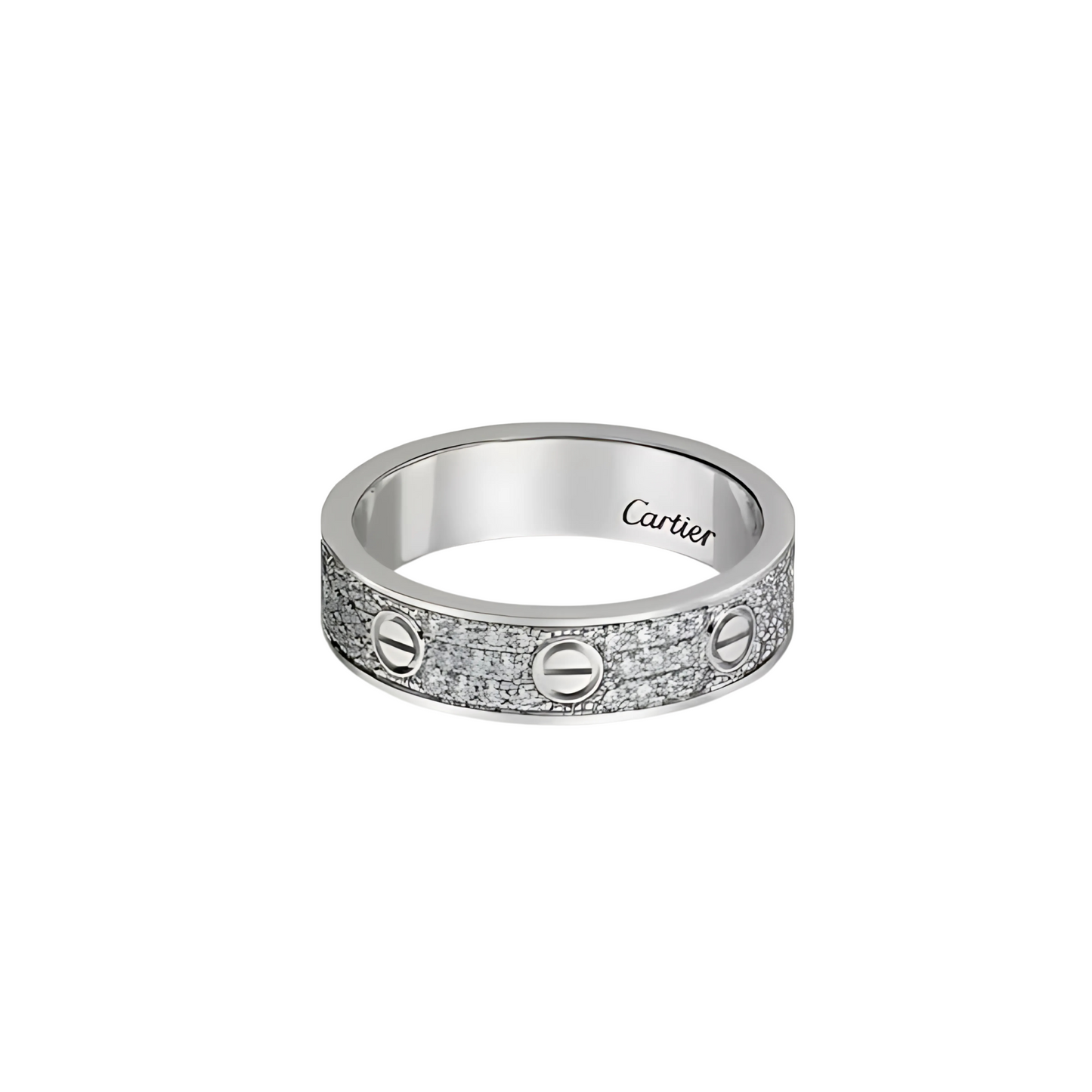CARTIER LOVE RING PAVED - SILVER/DIAMANTE