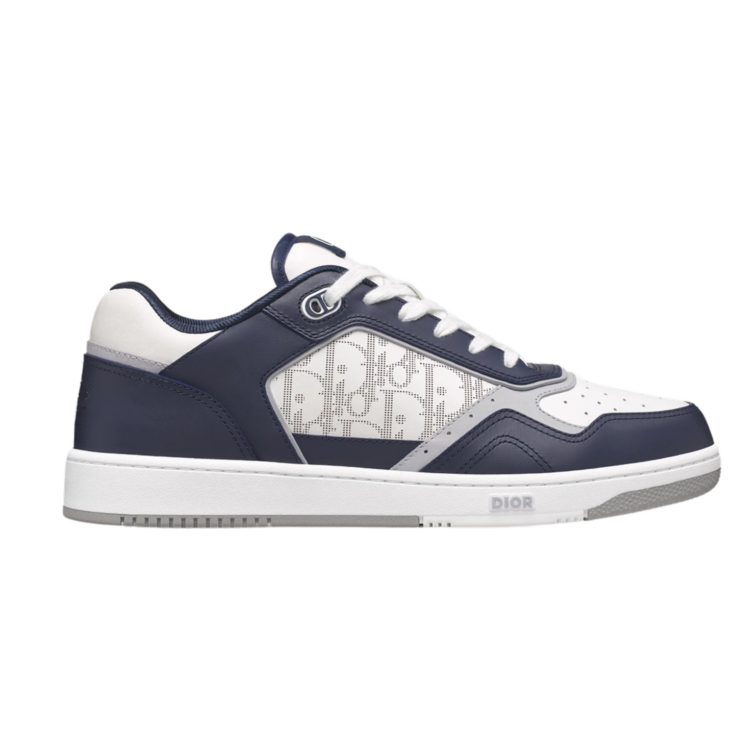 DIOR B27 UPTOWN LOW-TOP SNEAKER - NAVY BLUE/WHITE