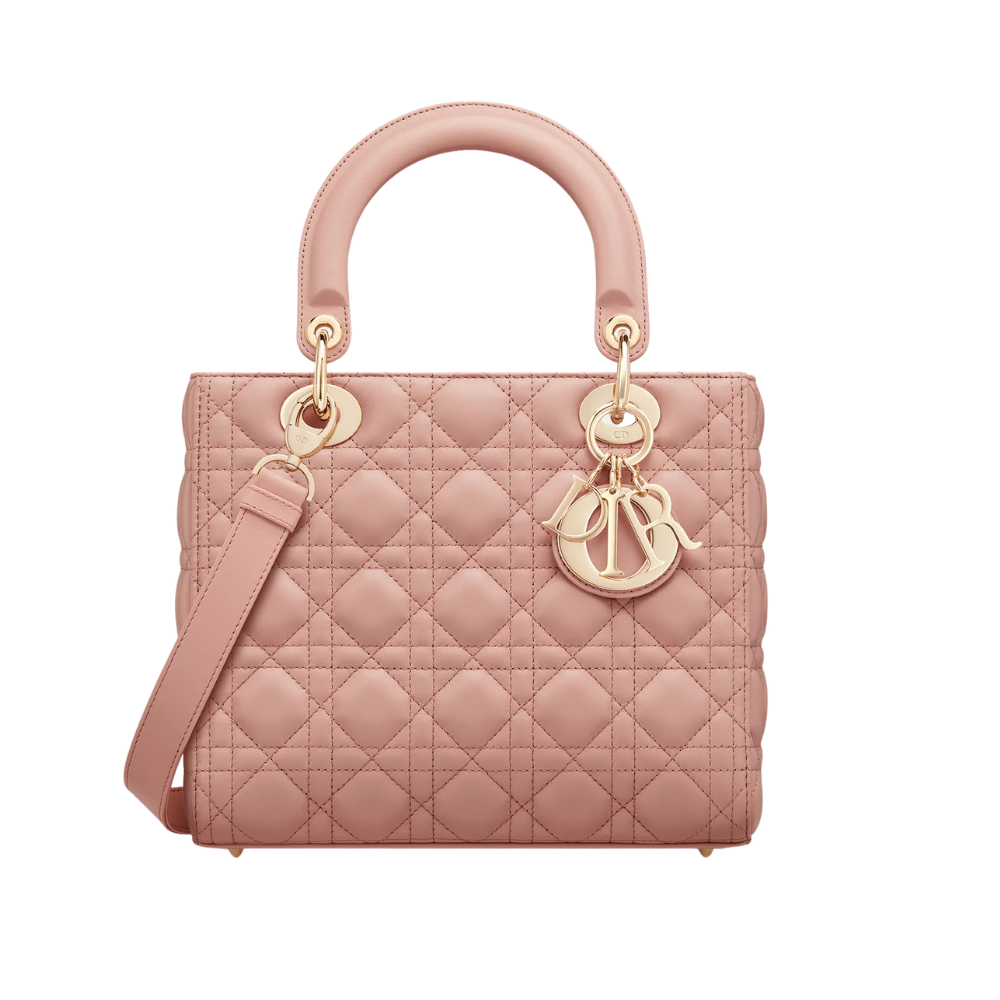 DIOR LADY DIO BAG MEDIUM - BLUSH