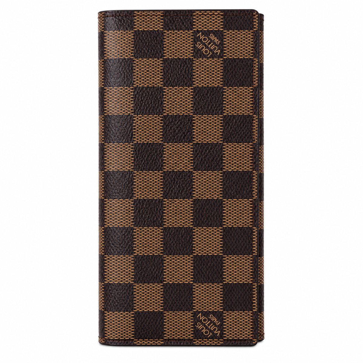 LOUIS VUITTON DAMIER CLIP 3 SIDED WALLET - BROWN
