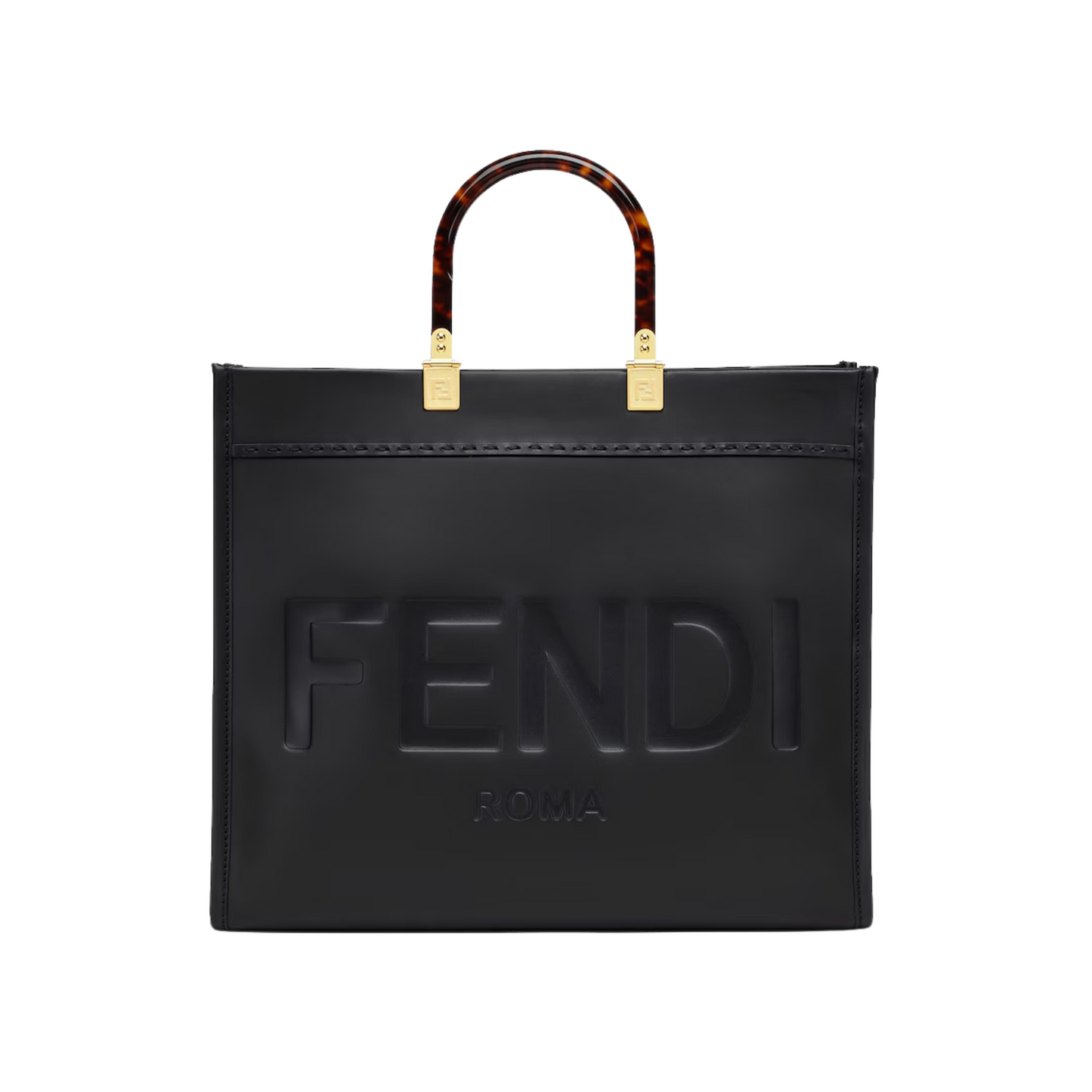 FENDI SUNSHINE TOTE MEDIUM BAG - BLACK
