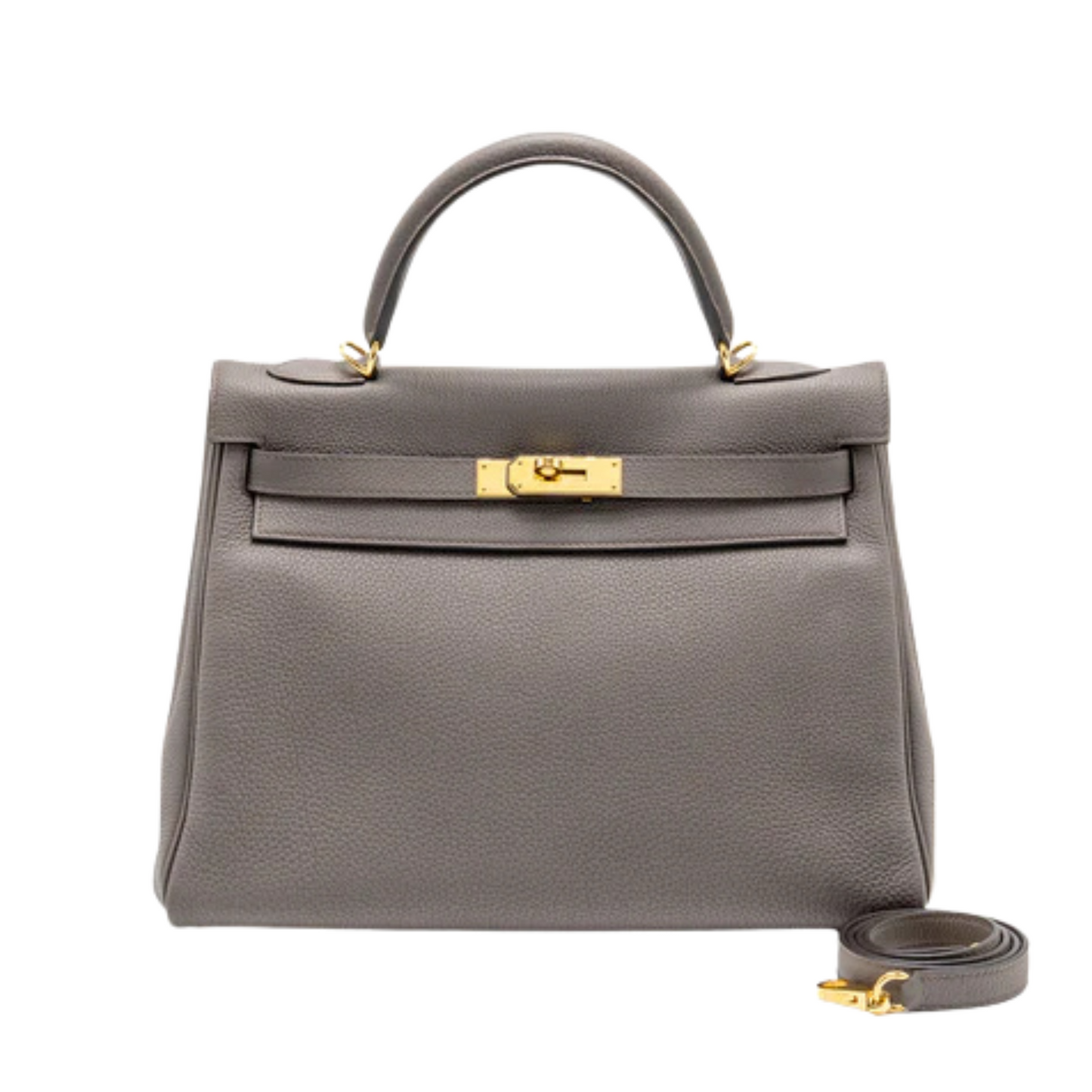 HERMES KELLY II SELLIER MINI BAG - DARK GREY