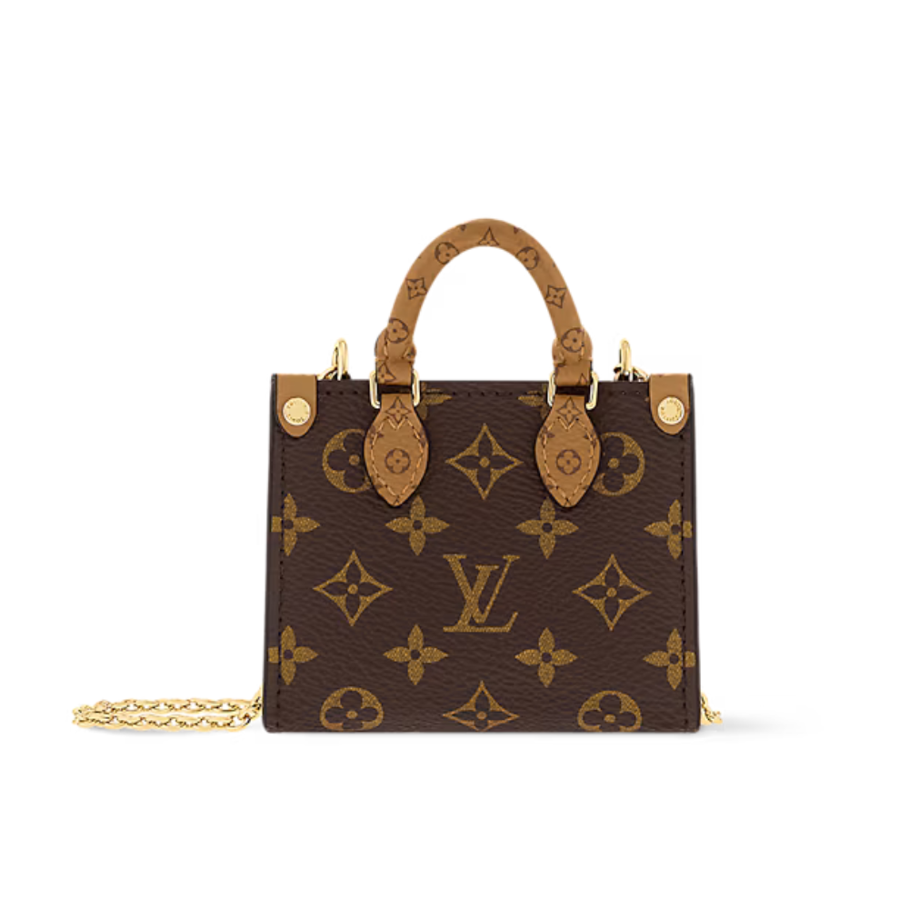 LOUIS VUITTON MICRO BAG ON THE GO PURSE - BROWN/RED