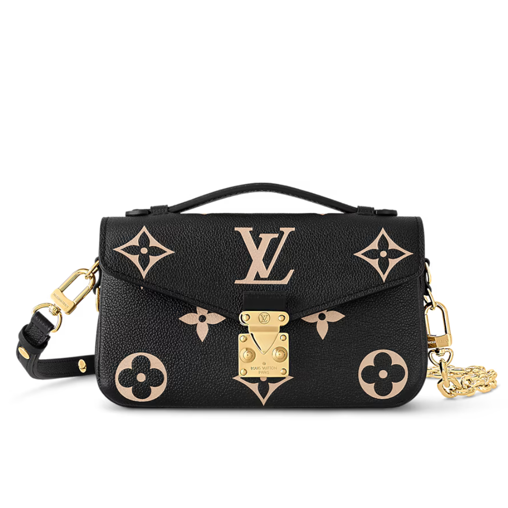 LOUIS VUITTON POCHETTE METIS EAST WEST PURSE - BLACK
