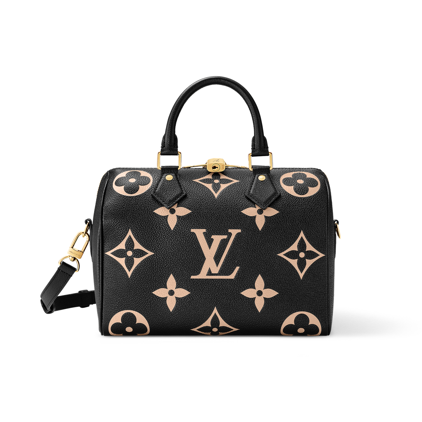 LOUIS VUITTON SPEEDY BANDOULIERE BICOLOUR BAG - BLACK