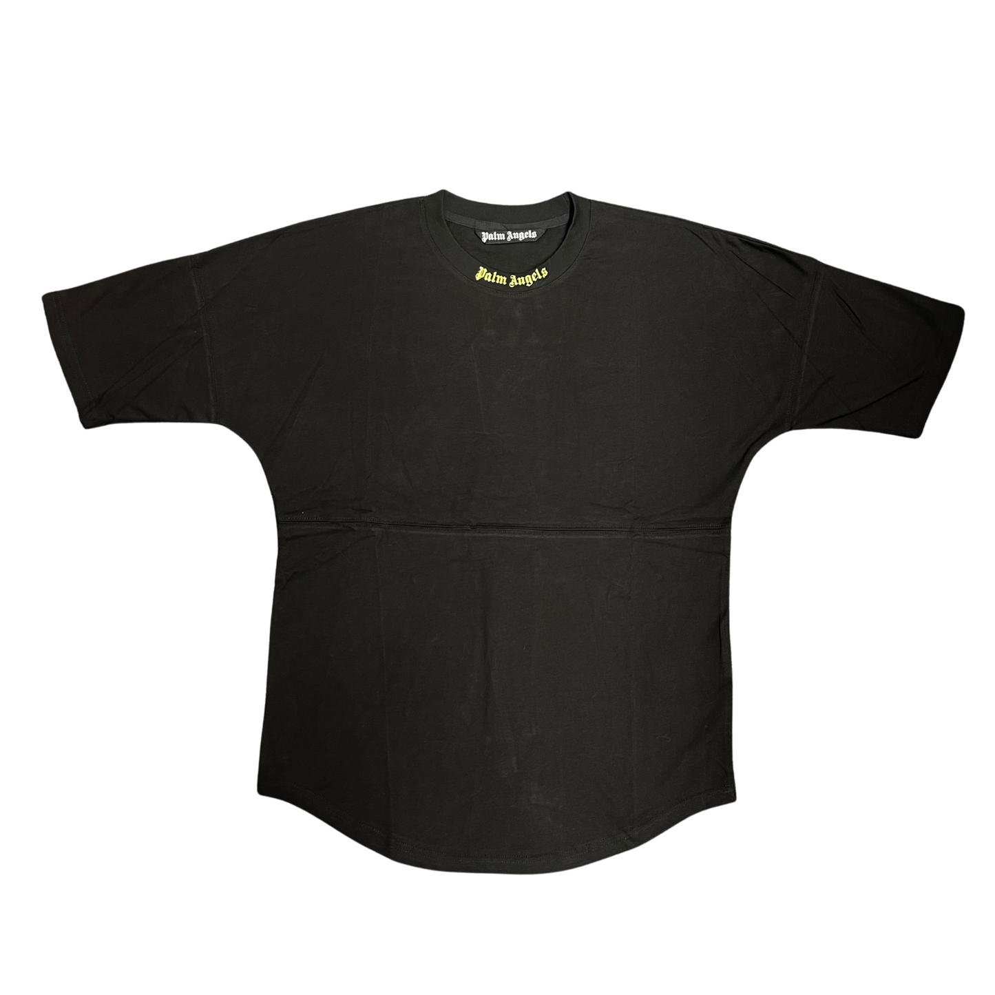 PALM ANGELS LOGO T-SHIRT - BLACK/LIME