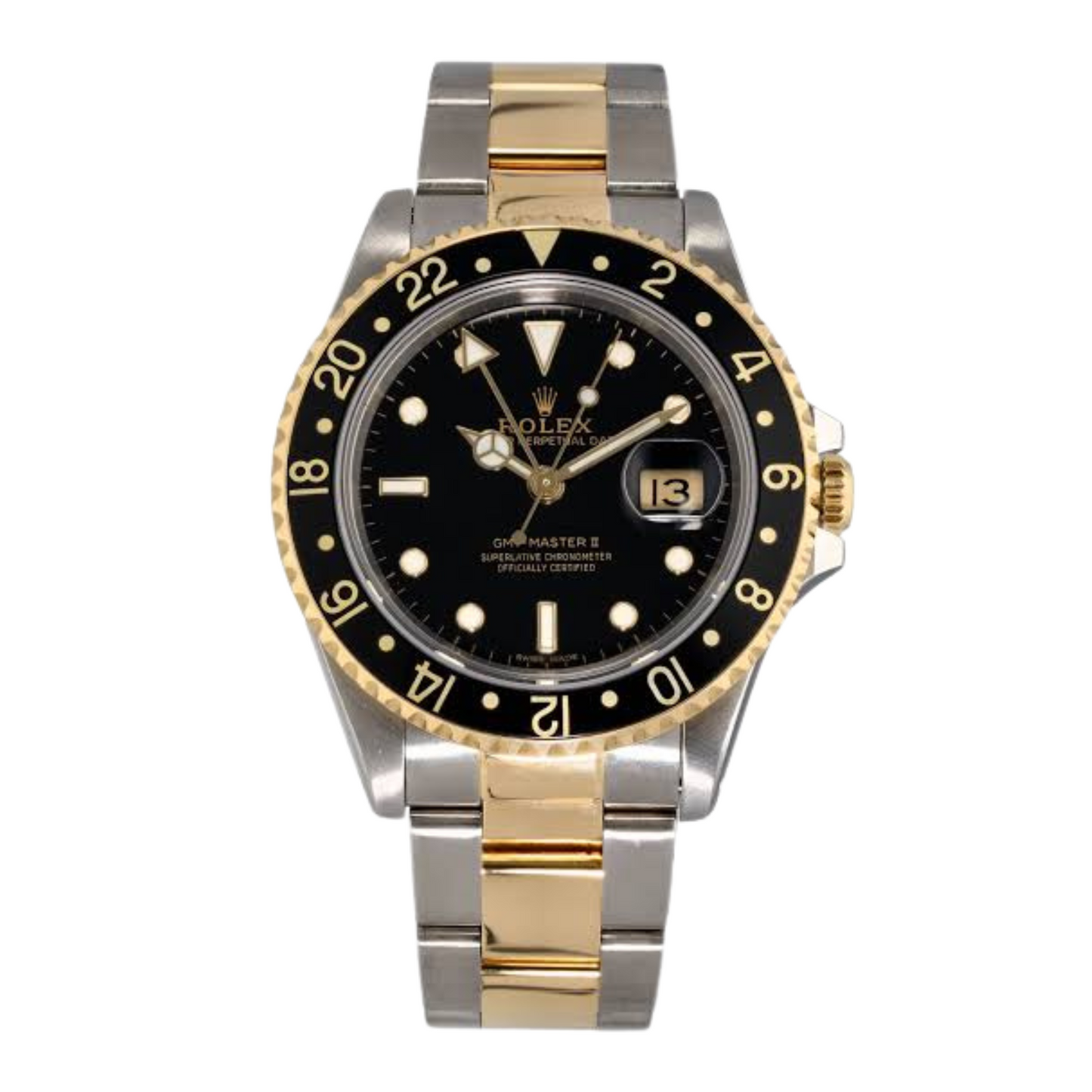ROLEX GMT MASTER II 40MM 2 TONE BLACK GOLD