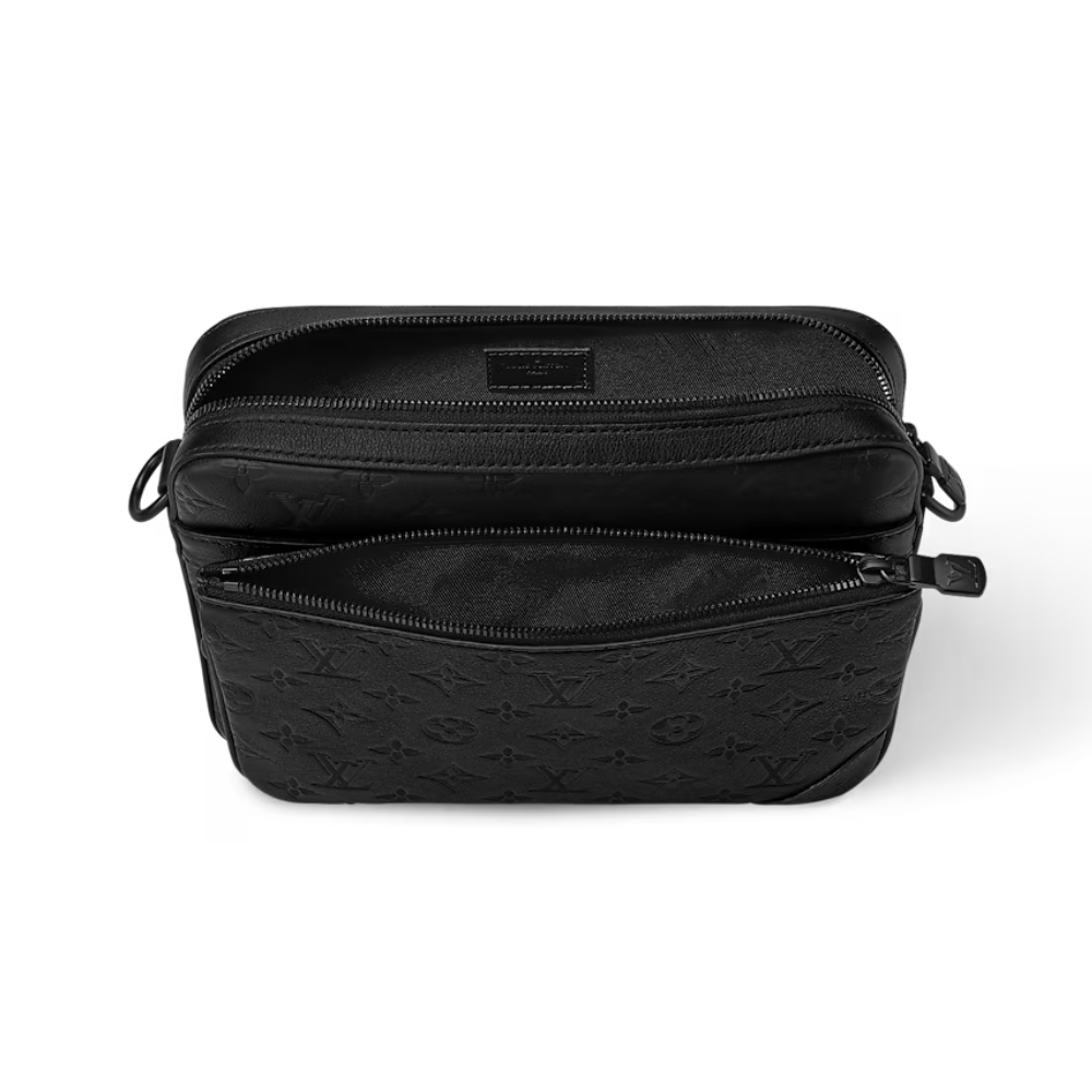 LOUIS VUITTON TRIO MONOGRAM MESSENGER BAG MENS - BLACK