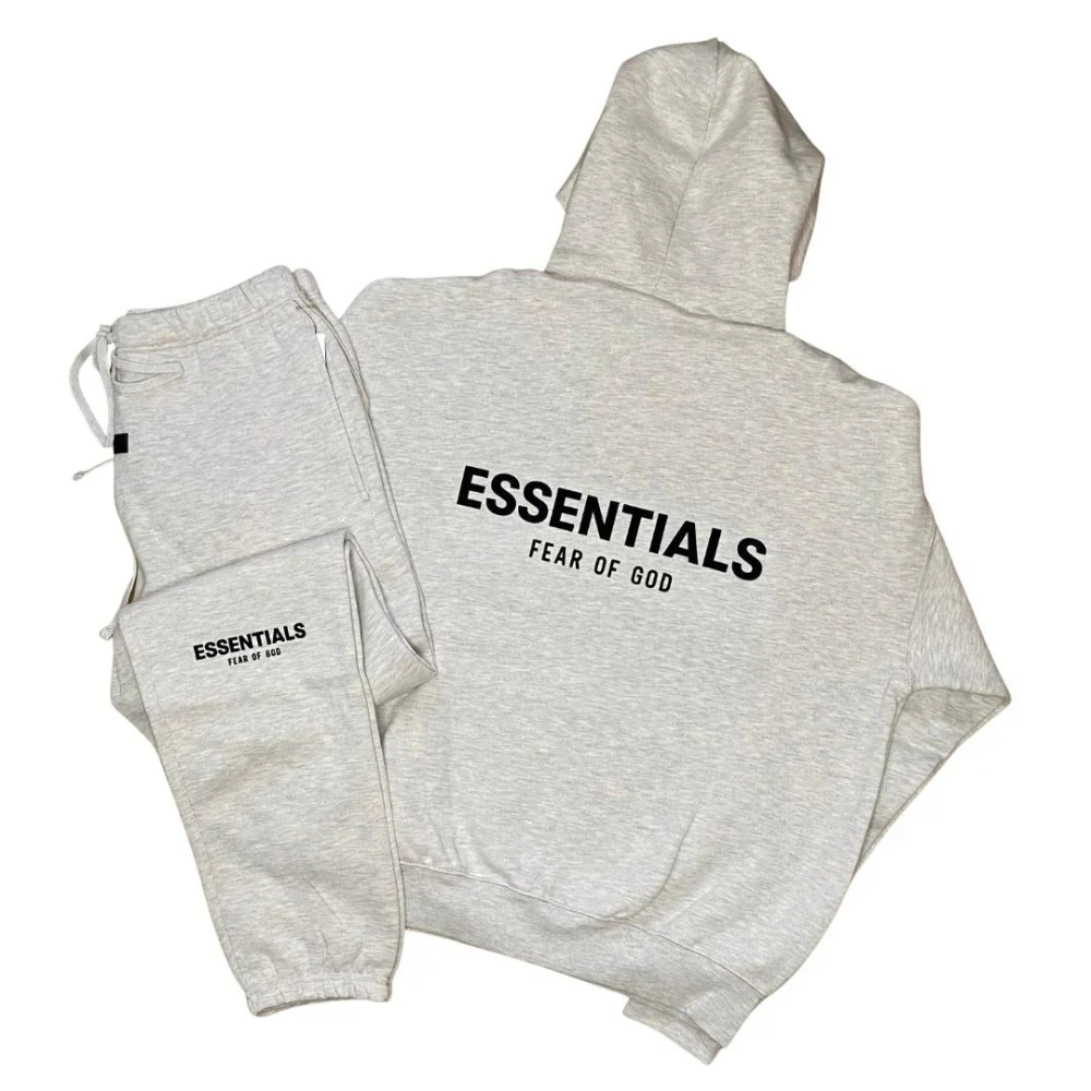 ESSENTIALS TRACKSUIT - LIGHT GREY