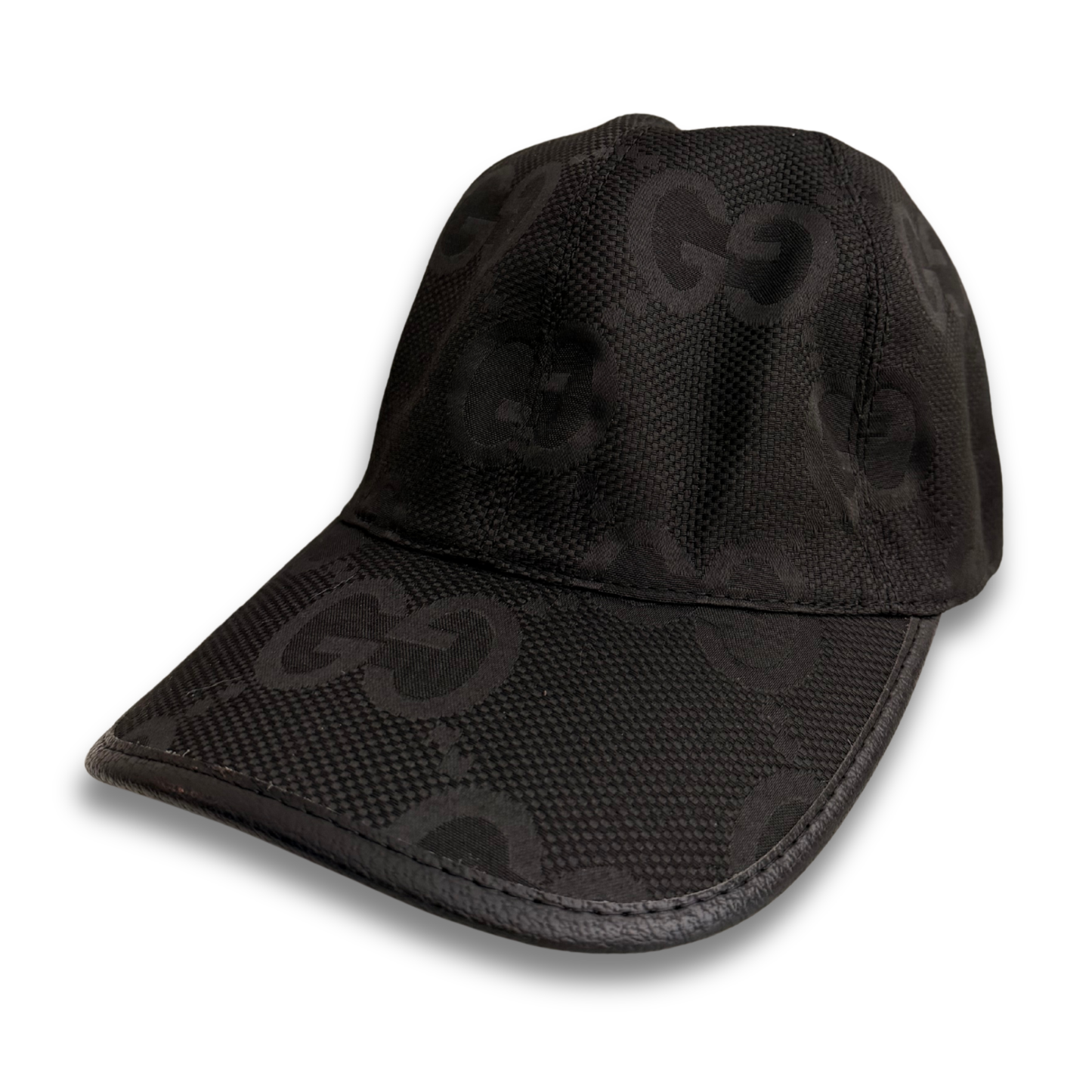 GUCCI GG JUMBO RIM HAT - BLACK