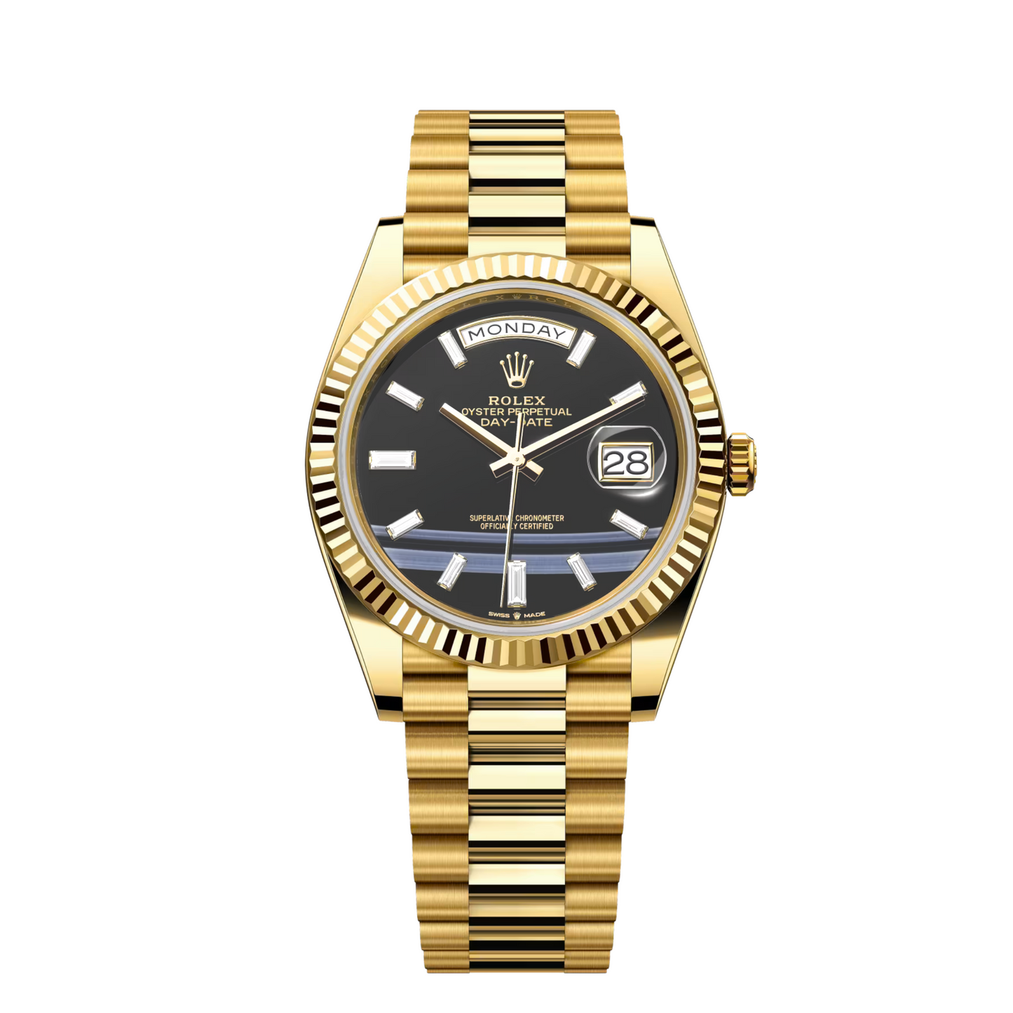 ROLEX DAY DATE 40 YELLOW GOLD SLATE DIAL