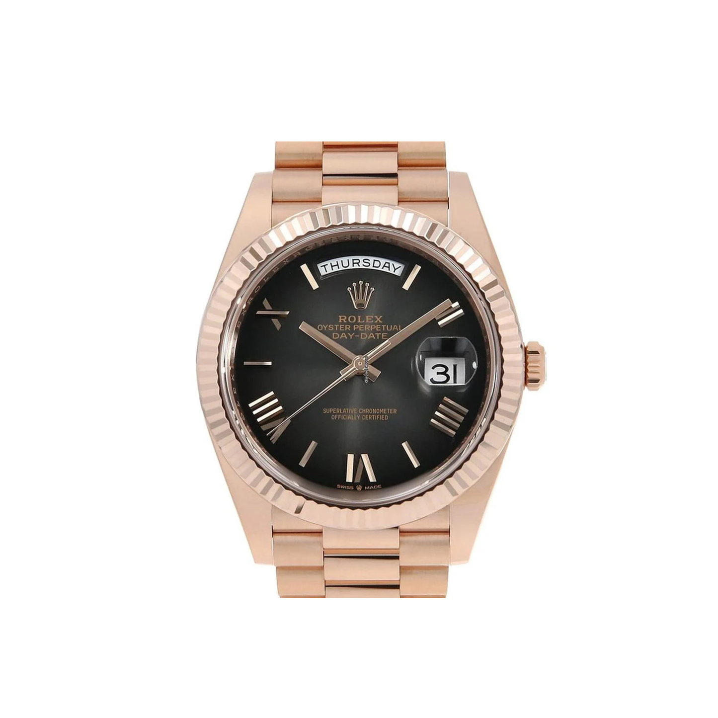 ROLEX DAY DATE 40 SLATE OMBRE ROMAN DIAL