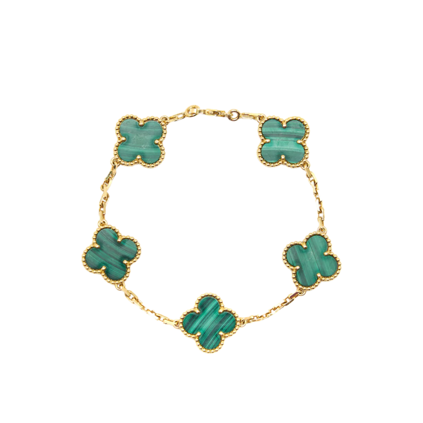 VAN CLEEF VINTAGE ALHAMBRA BRACELET - GOLD/GREEN