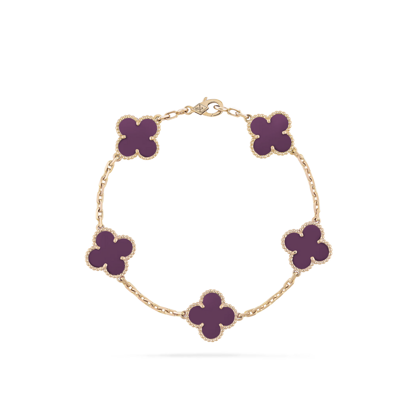 VAN CLEEF VINTAGE ALHAMBRA BRACELET - GOLD/PURPLE