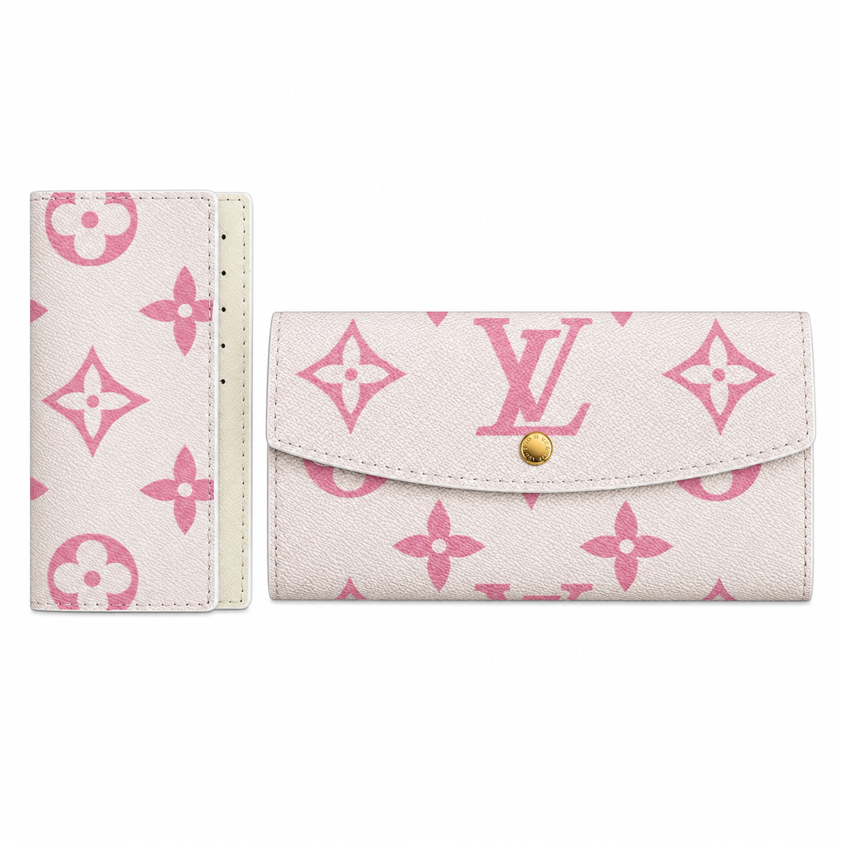 LOUIS VUITTON DUO LOGO WALLET - WHITE/PINK