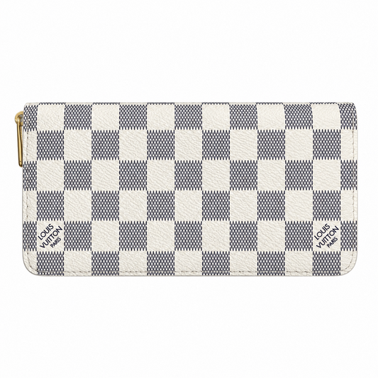 LOUIS VUITTON ZIP DAMIER WALLET - WHITE