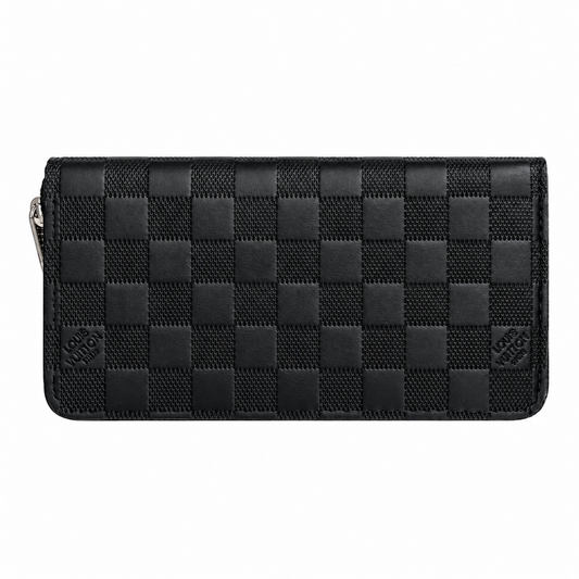 LOUIS VUITTON ZIP DAMIER WALLET - BLACK