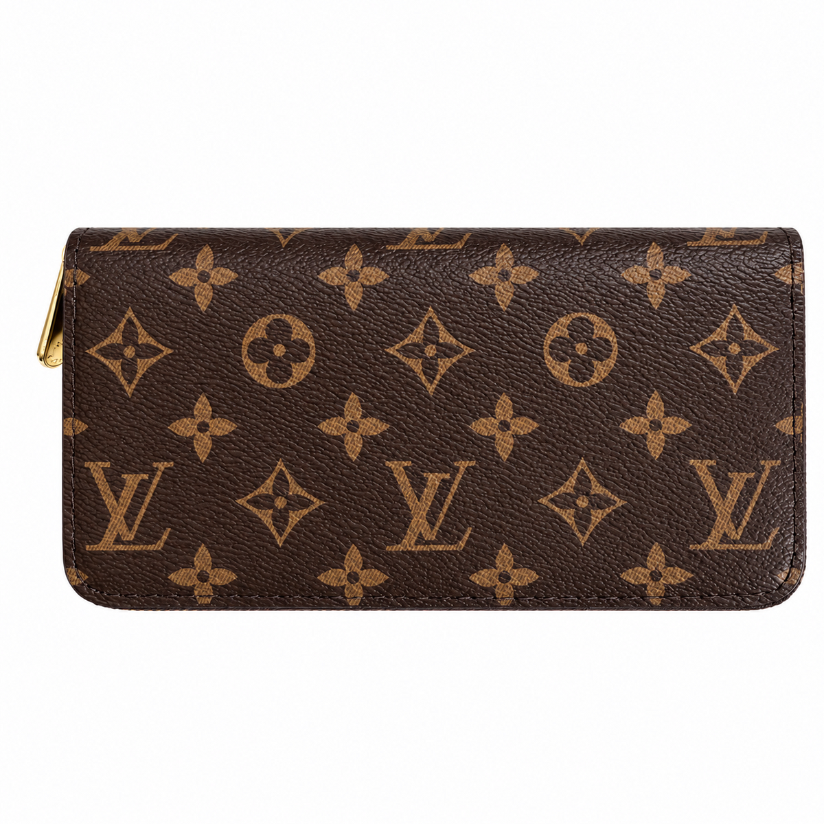 LOUIS VUITTON ZIP MONOGRAM WALLET - BROWN