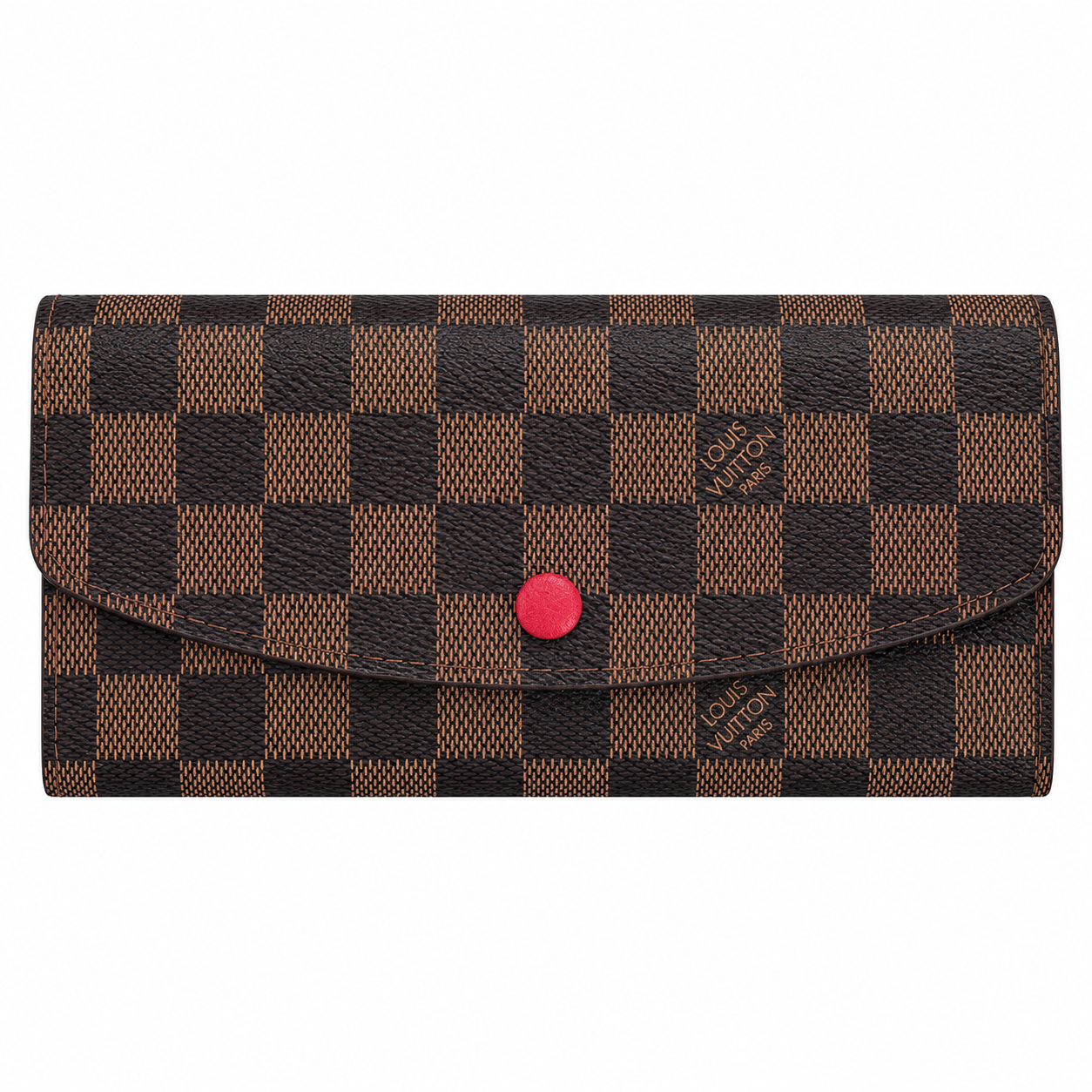 LOUIS VUITTON SARAH DAMIER WALLET - BROWN/RED