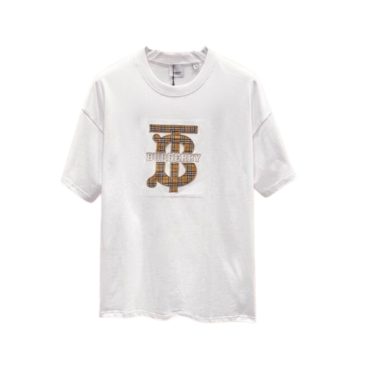 BURBERRY CROSS STITCH LOGO TSHIRT - WHITE