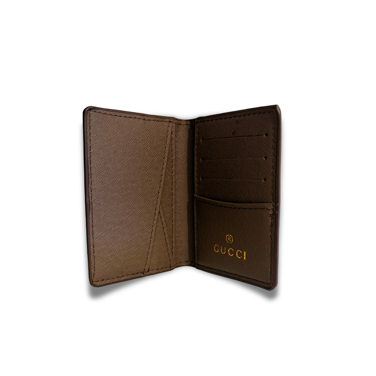 GUCCI GG CANVAS FLIP CARD HOLDER - BLUE/BROWN