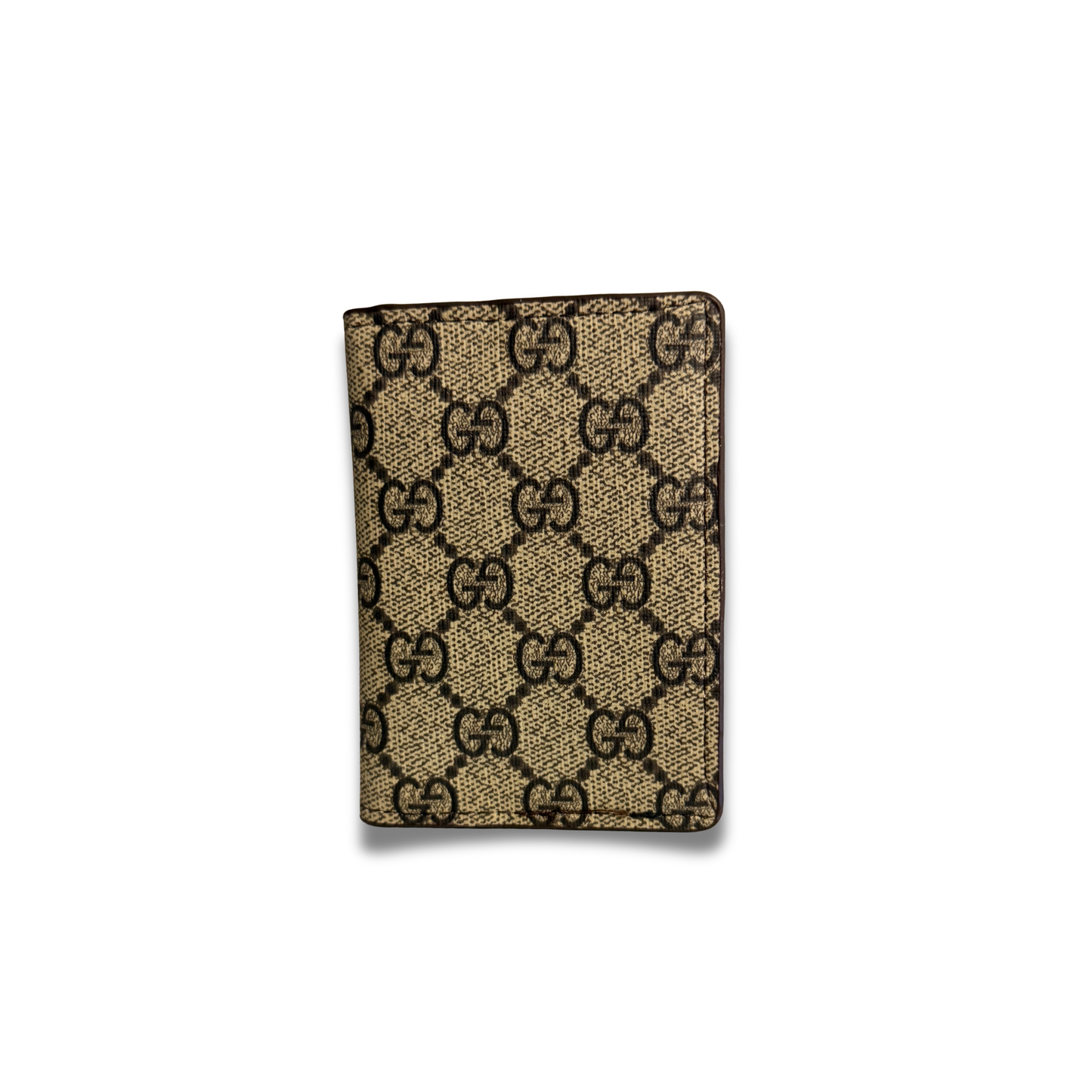 GUCCI GG CANVAS FLIP CARD HOLDER - BROWN