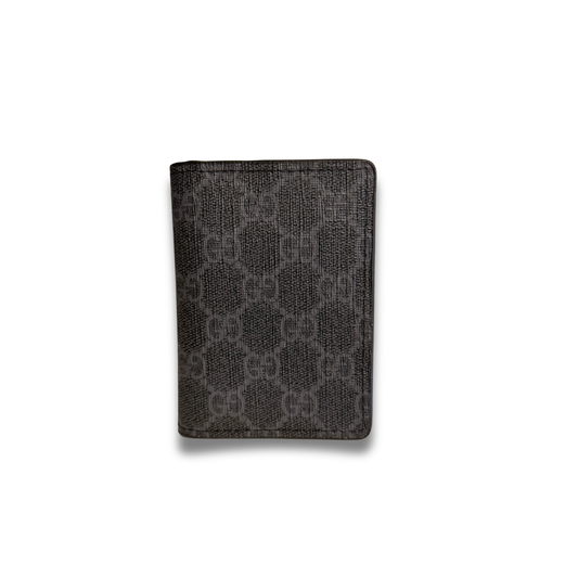 GUCCI GG CANVAS FLIP CARD HOLDER - BLACK