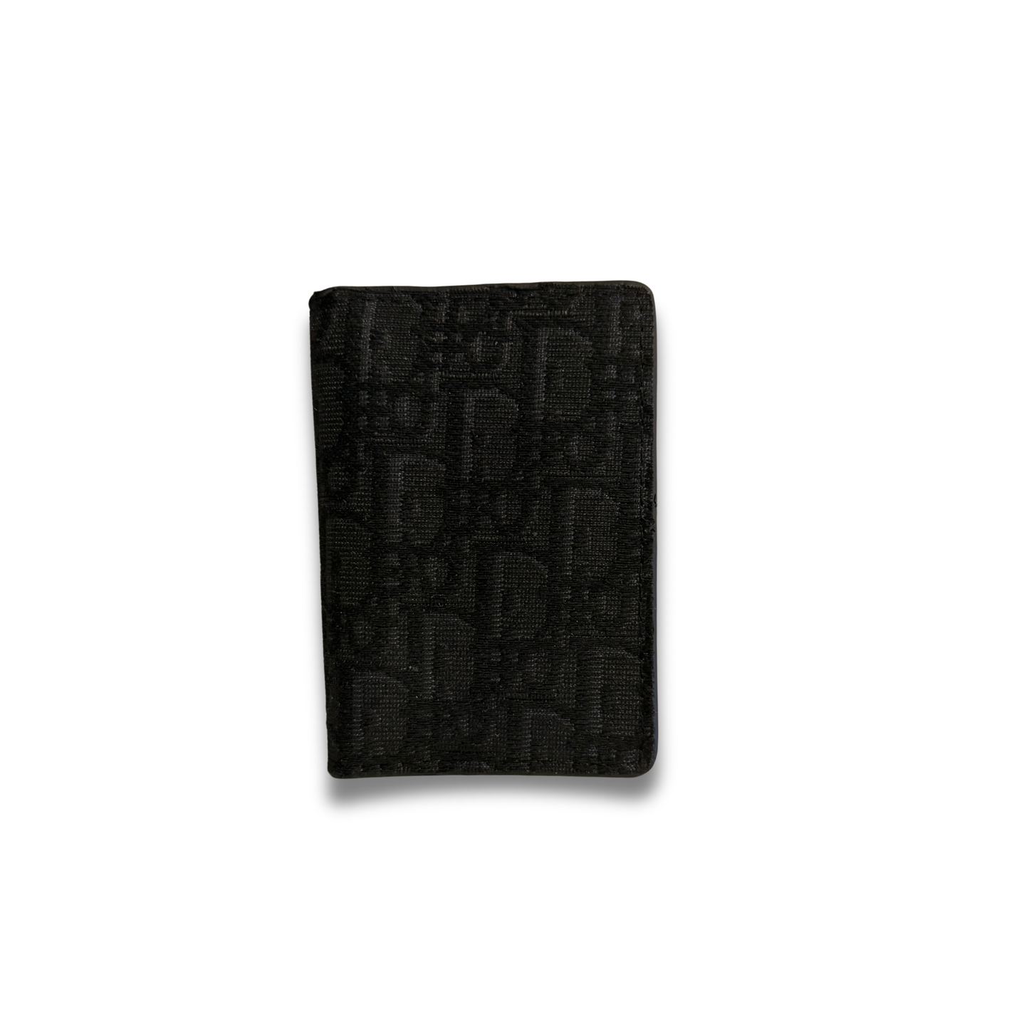 DIOR CANVAS FLIP CARD HOLDER - BLACK