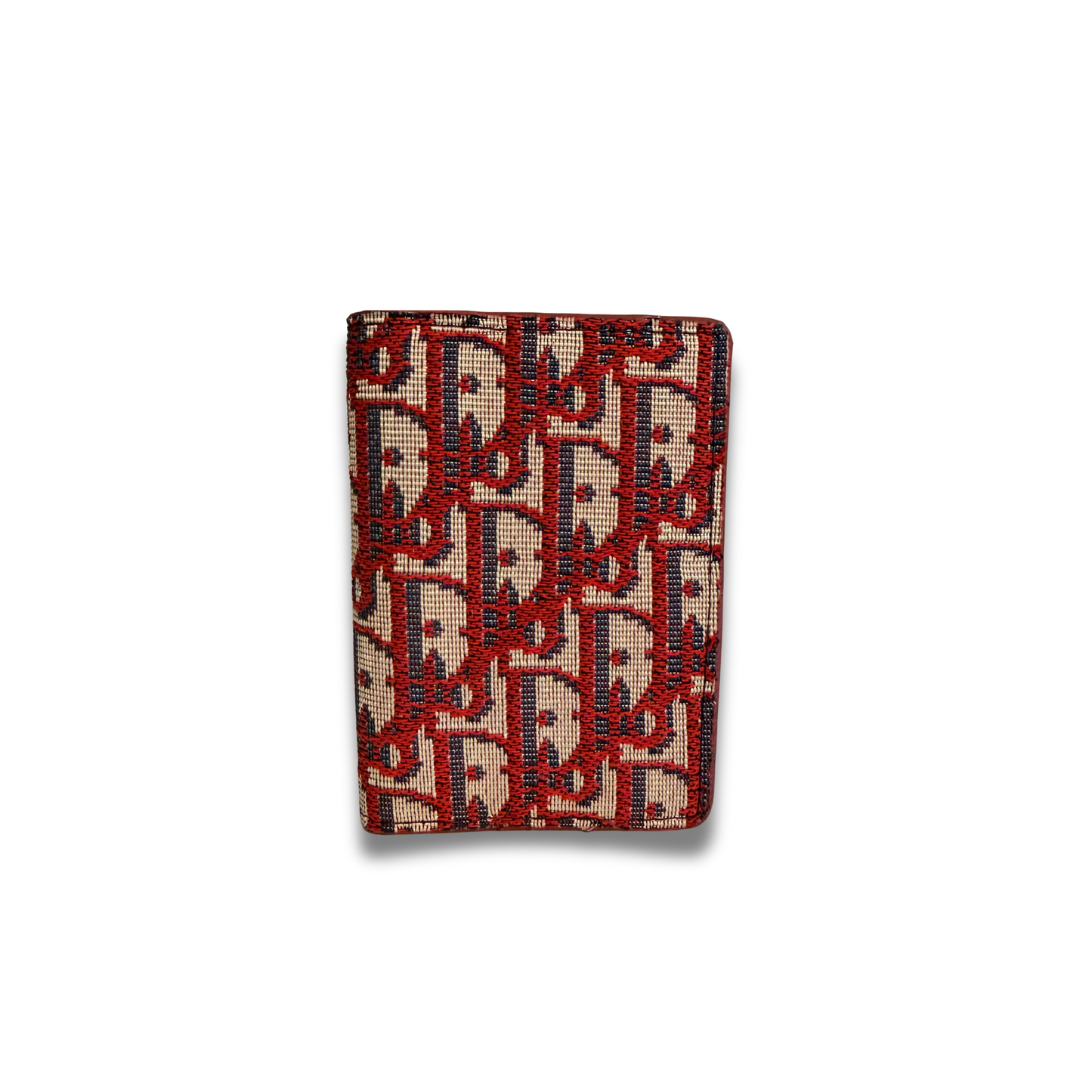 DIOR CANVAS FLIP CARD HOLDER - RED