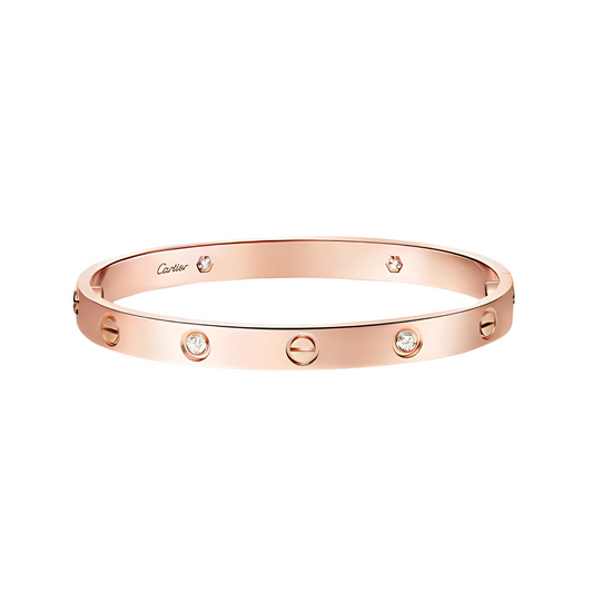 CARTIER LOVE CLASSIC BRACELET - ROSE GOLD/DIAMANTE