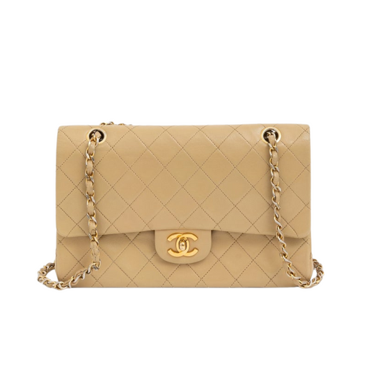 CHANEL LARGE MATELASSE FLAP BAG - CREAM