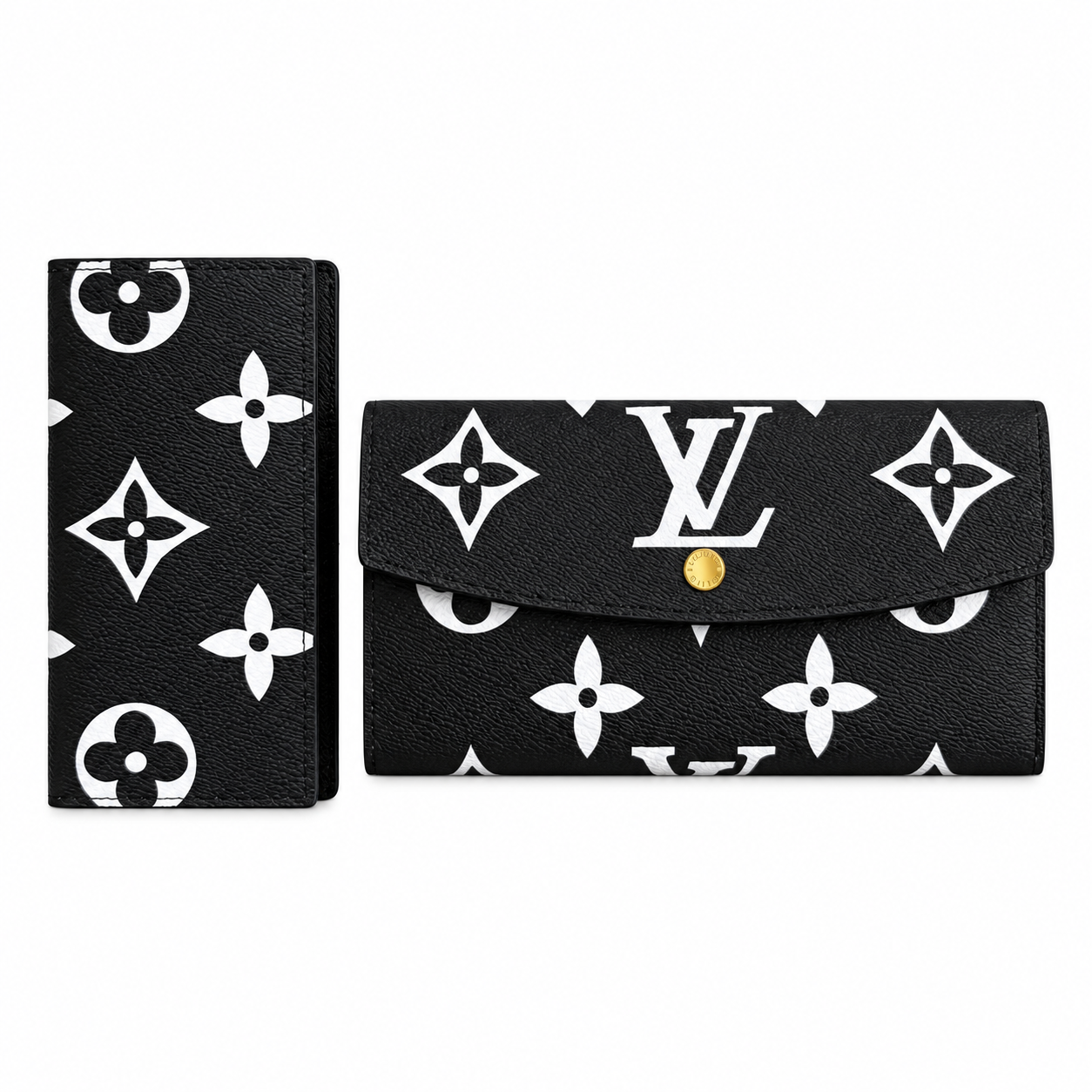 LOUIS VUITTON DUO LOGO WALLET - BLACK/WHITE
