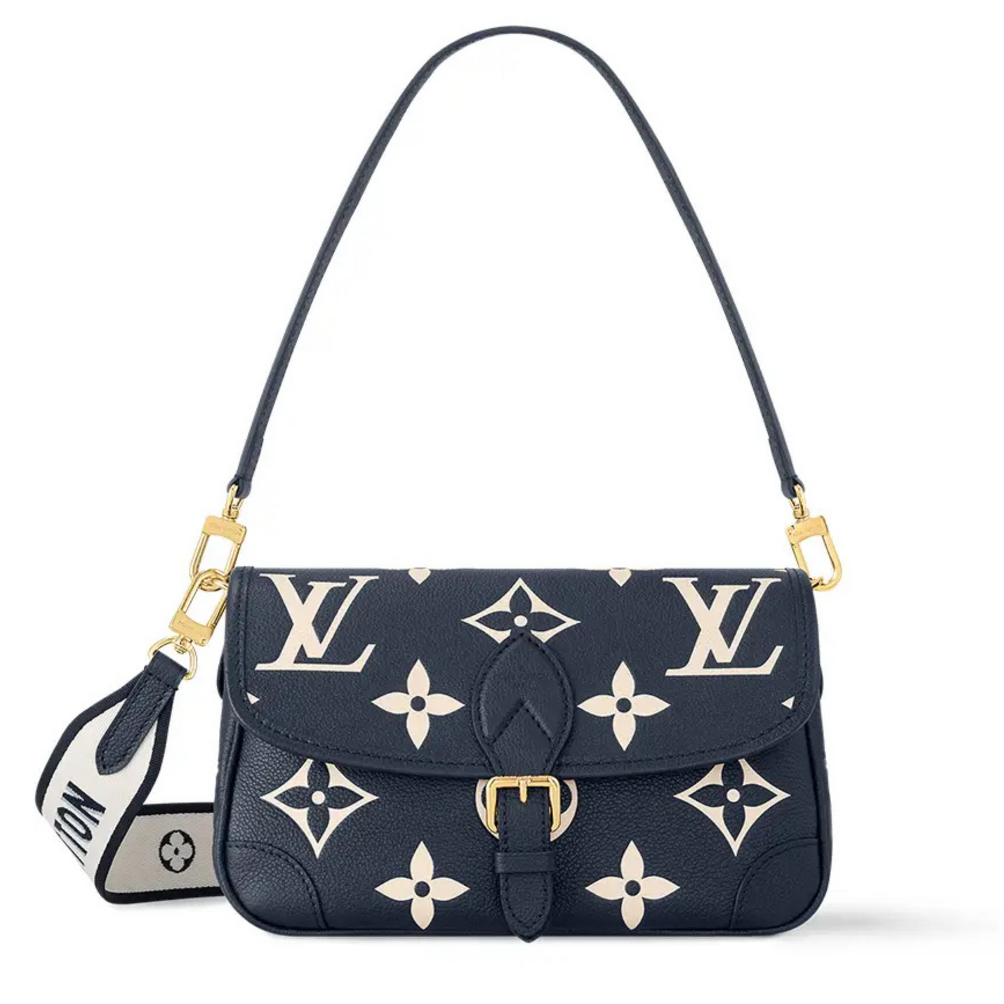 LOUIS VUITTON DIANE MONOGRAM PURSE - BLACK/CREAM