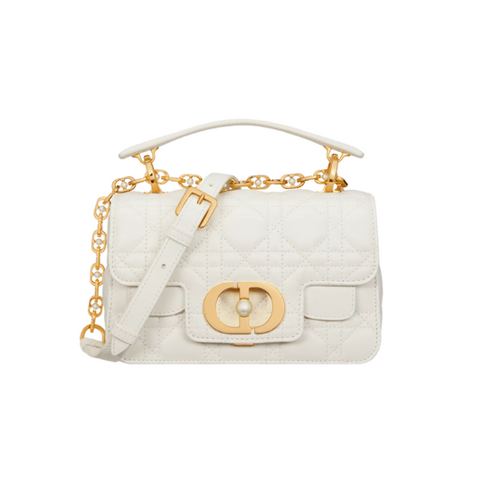 DIOR JOLIE TOP HANDLE BAG - WHITE