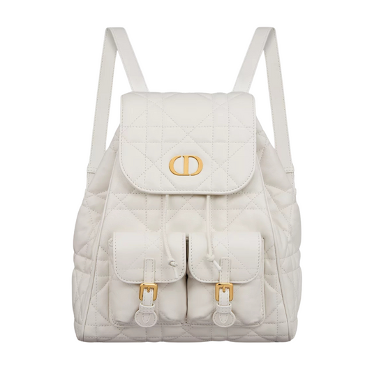 DIOR MEDIUM CARO BACKPACK - WHITE