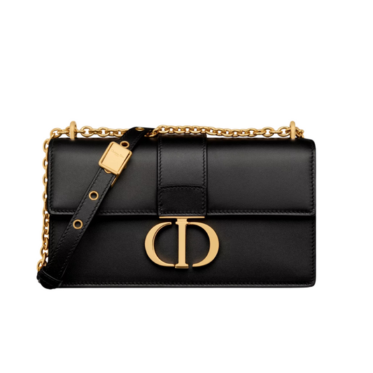 DIOR 30 MONTAIGNE EAST WEST BAG WITH CHAIN - BLACK