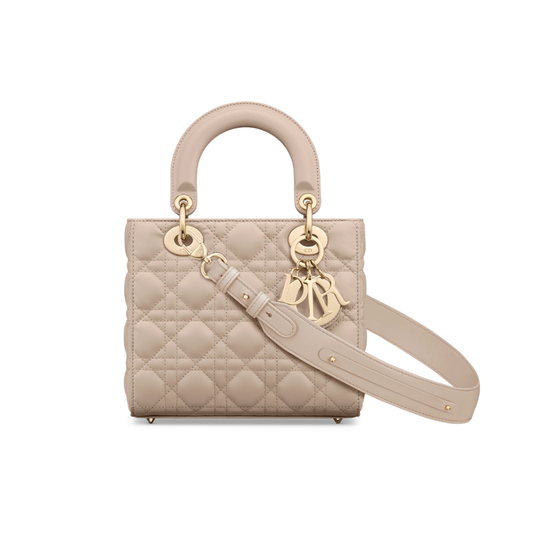 DIOR LADY DIO BAG SMALL - BEIGE