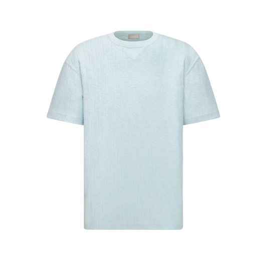 DIOR OBLIQUE RELAXED FIT T-SHIRT - LIGHT BLUE