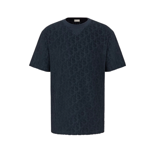 DIOR OBLIQUE RELAXED FIT T-SHIRT - NAVY