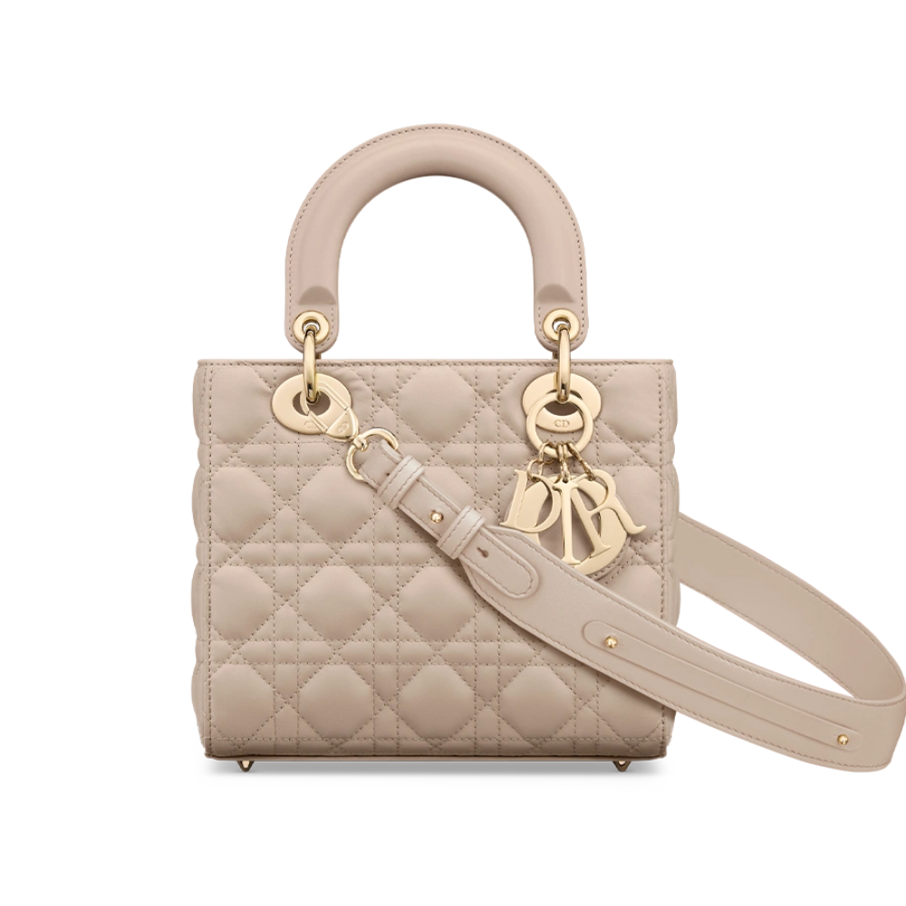 DIOR LADY DIO BAG MEDIUM - BEIGE (Copy)