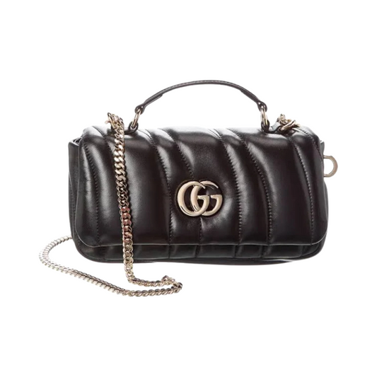GUCCI GG MILANO MINI TOP HANDLE BAG - BLACK