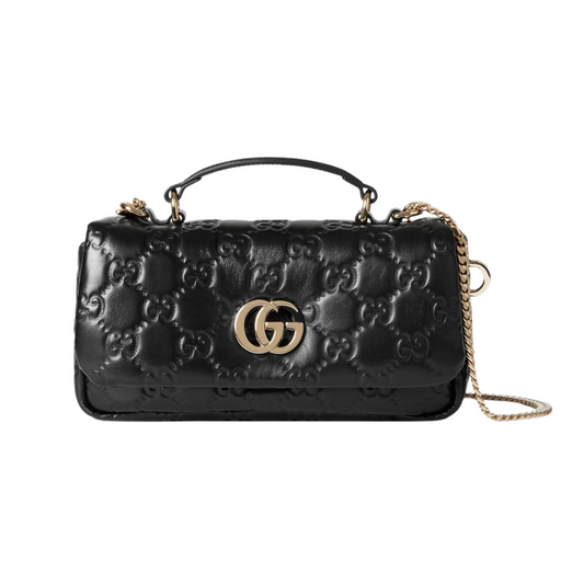 GUCCI GG MILANO SMALL TOP HANDLE BAG - BLACK