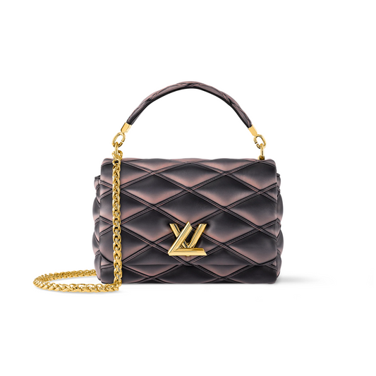 LOUIS VUITTON GO-14 MM MALLETAGE BAG - BLACK/PINK