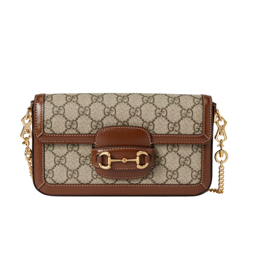 GUCCI HORSEBIT 1955 SMALL SHOULDER BAG - BROWN