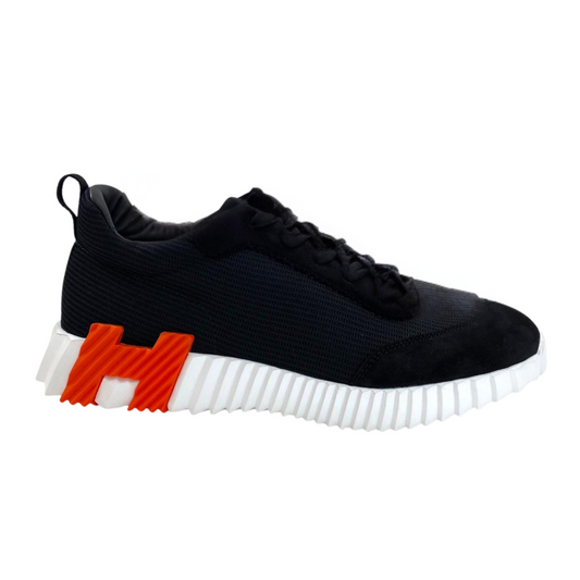 HERMES BOUNCING SNEAKER - BLACK/WHITE/RED LOGO